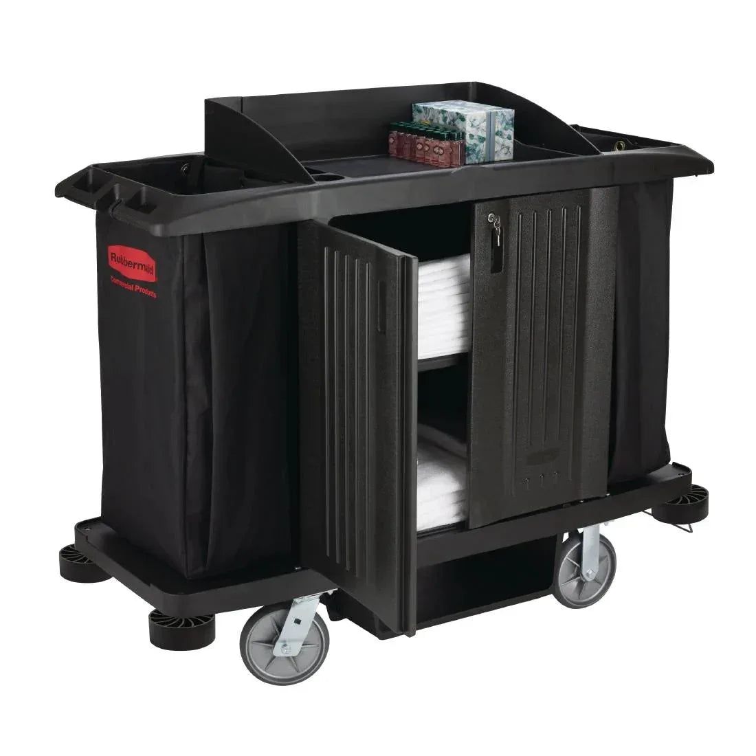 CX981 Rubbermaid Medium Housekeeping Cart - JD Catering Equipment Solutions Ltd