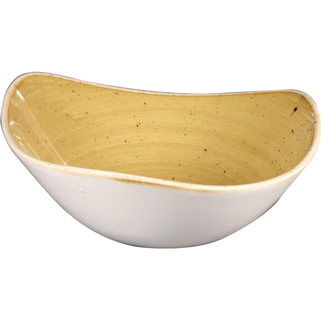 CY737 Churchill Stonecast Triangular Bowl Mustard 185mm (Pack of 12) - JD Catering Equipment Solutions Ltd