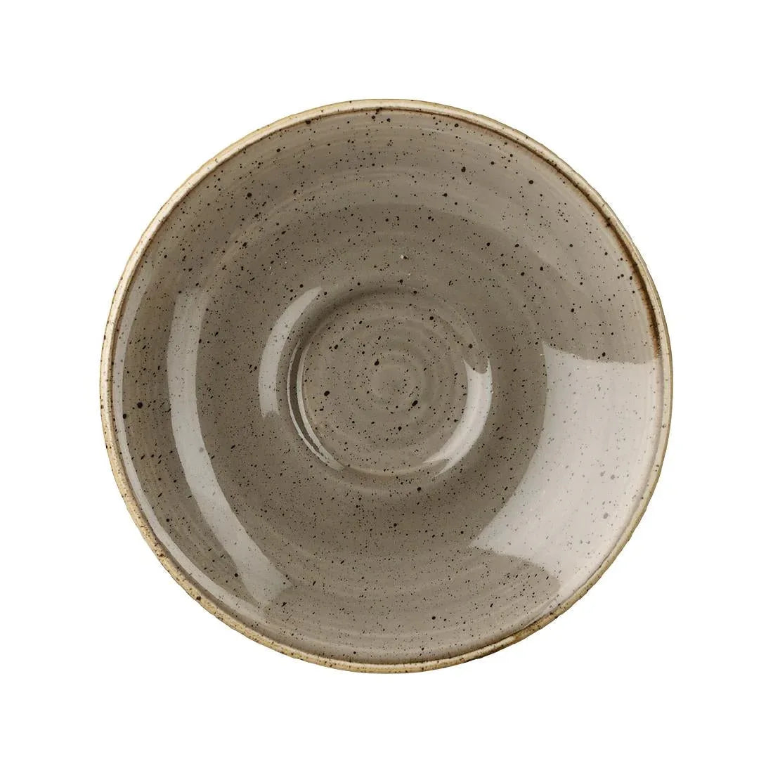 CY864 Churchill Stonecast Espresso Saucer Peppercorn Grey 118mm (Pack of 12) - JD Catering Equipment Solutions Ltd