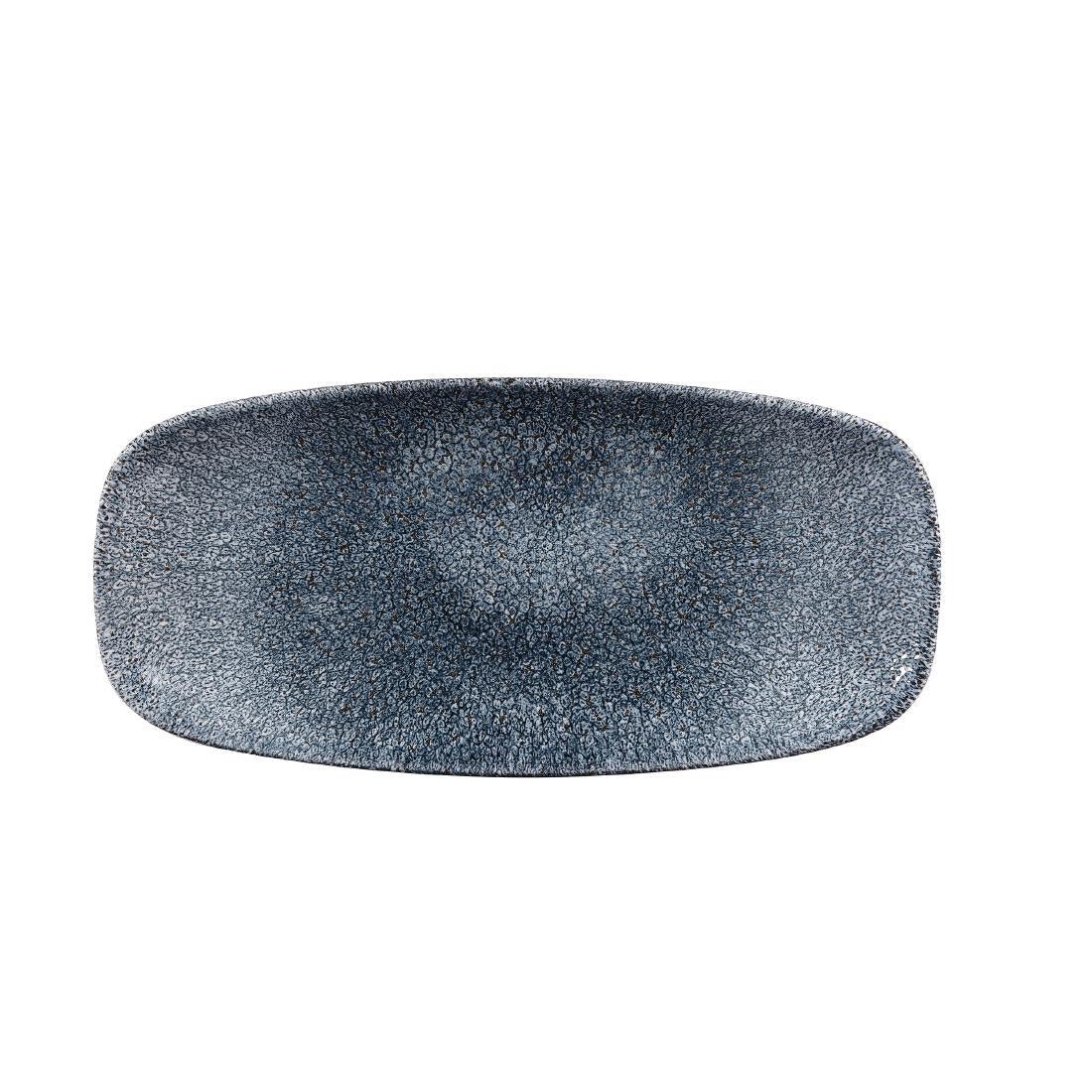 CY902 Churchill Studio Prints Raku Rectangular Plate Topaz Blue 269mm (Pack of 12) - JD Catering Equipment Solutions Ltd