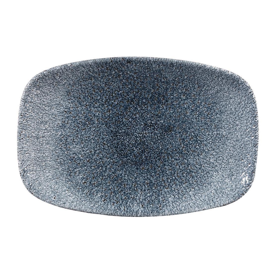 CY903 Churchill Studio Prints Raku Rectangular Plate Topaz Blue 237mm (Pack of 12) - JD Catering Equipment Solutions Ltd