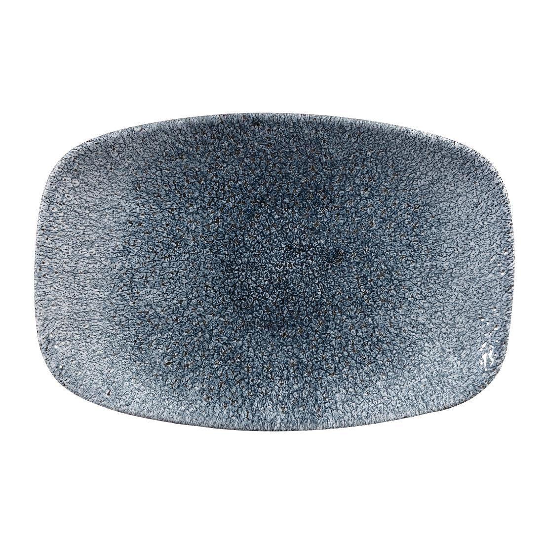 CY903 Churchill Studio Prints Raku Rectangular Plate Topaz Blue 237mm (Pack of 12) - JD Catering Equipment Solutions Ltd