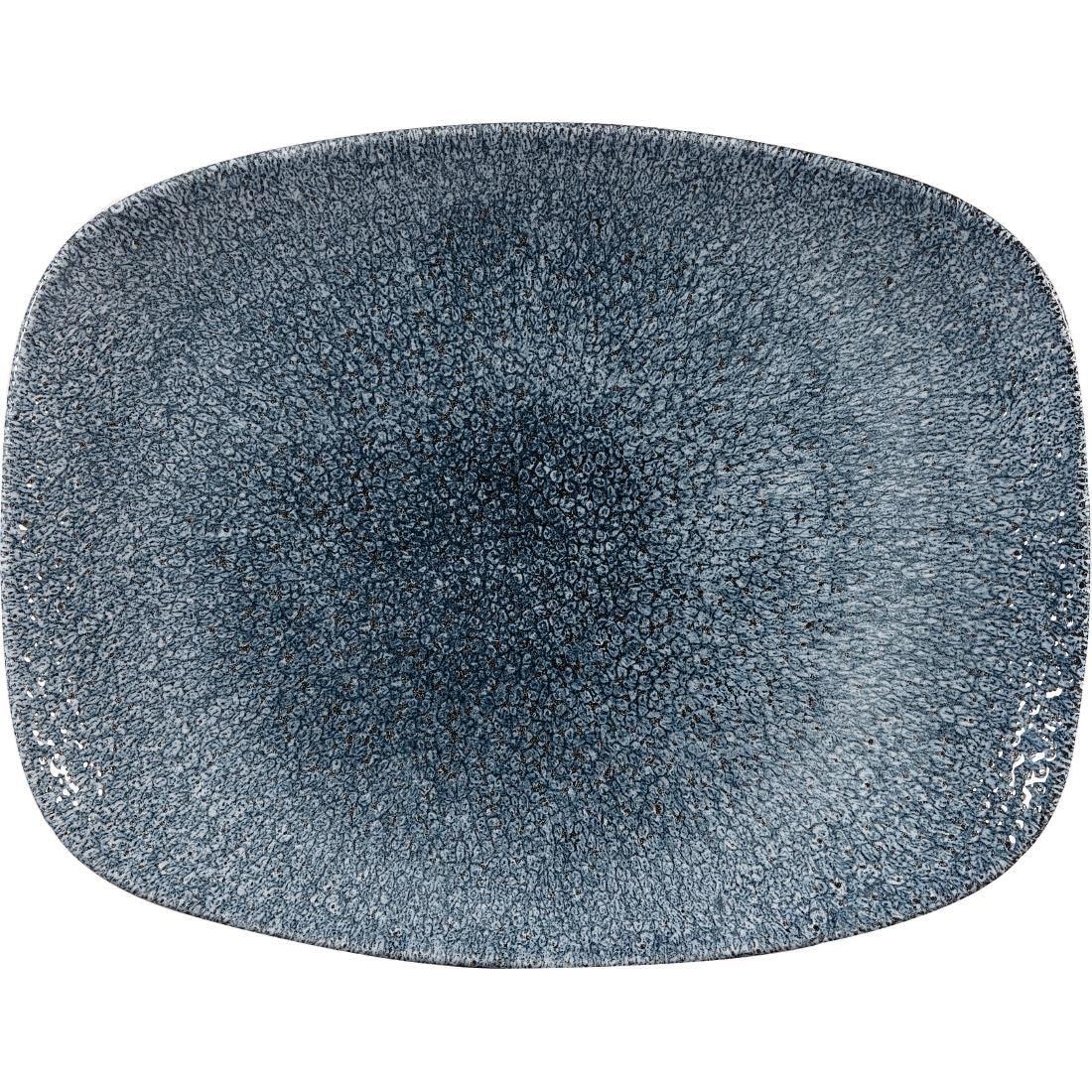 CY904 Churchill Studio Prints Raku Rectangular Plate Topaz Blue 261mm (Pack of 12) - JD Catering Equipment Solutions Ltd