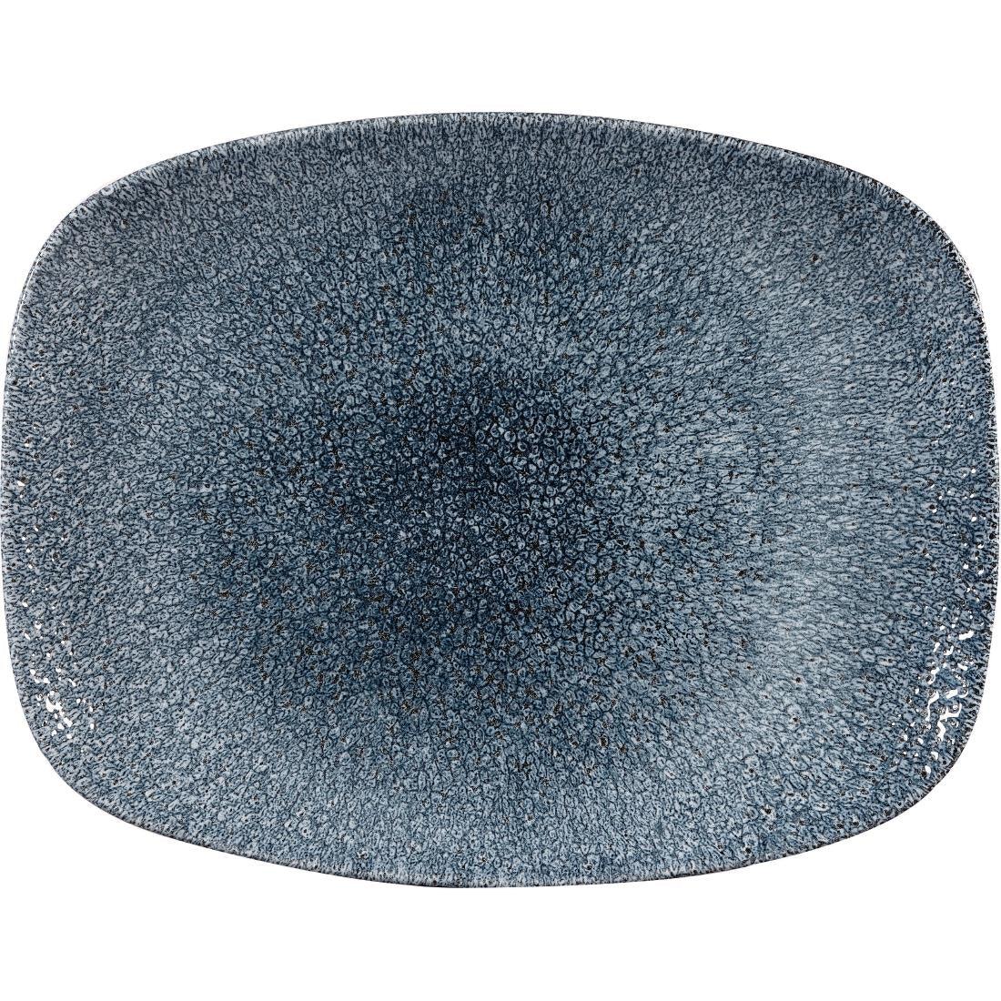 CY904 Churchill Studio Prints Raku Rectangular Plate Topaz Blue 261mm (Pack of 12) - JD Catering Equipment Solutions Ltd