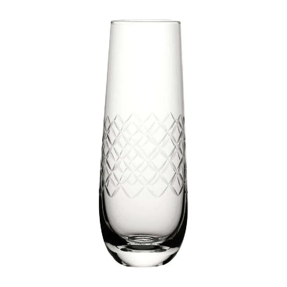 CZ060 Utopia Raffles Diamond Champagne Glasses 300ml (Pack of 6) - JD Catering Equipment Solutions Ltd