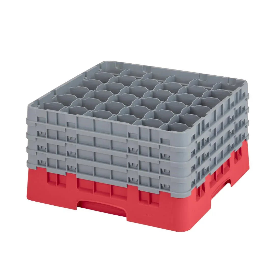CZ182 Cambro Camrack Red 36 Compartments Max Glass Height 238mm JD Catering Equipment Solutions Ltd