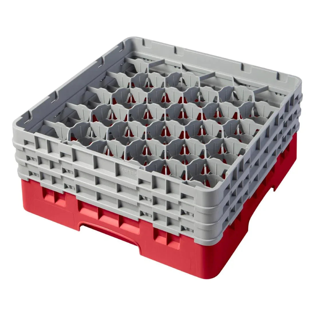 CZ188 Cambro Camrack Red 30 Compartments Max Glass Height 174mm - JD Catering Equipment Solutions Ltd