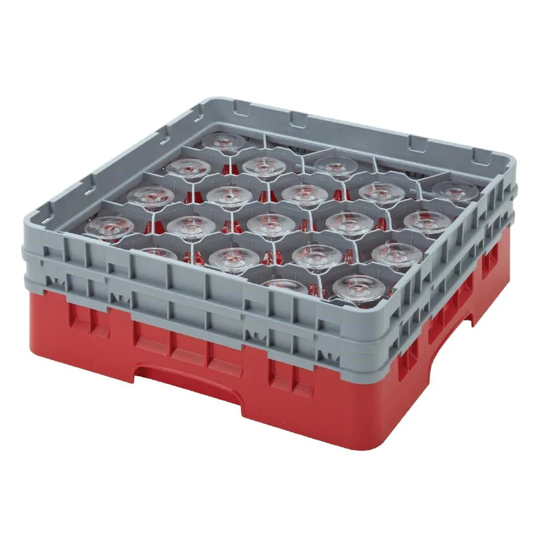 CZ200 Cambro Camrack Red 25 Compartments Max Glass Height 279mm - JD Catering Equipment Solutions Ltd