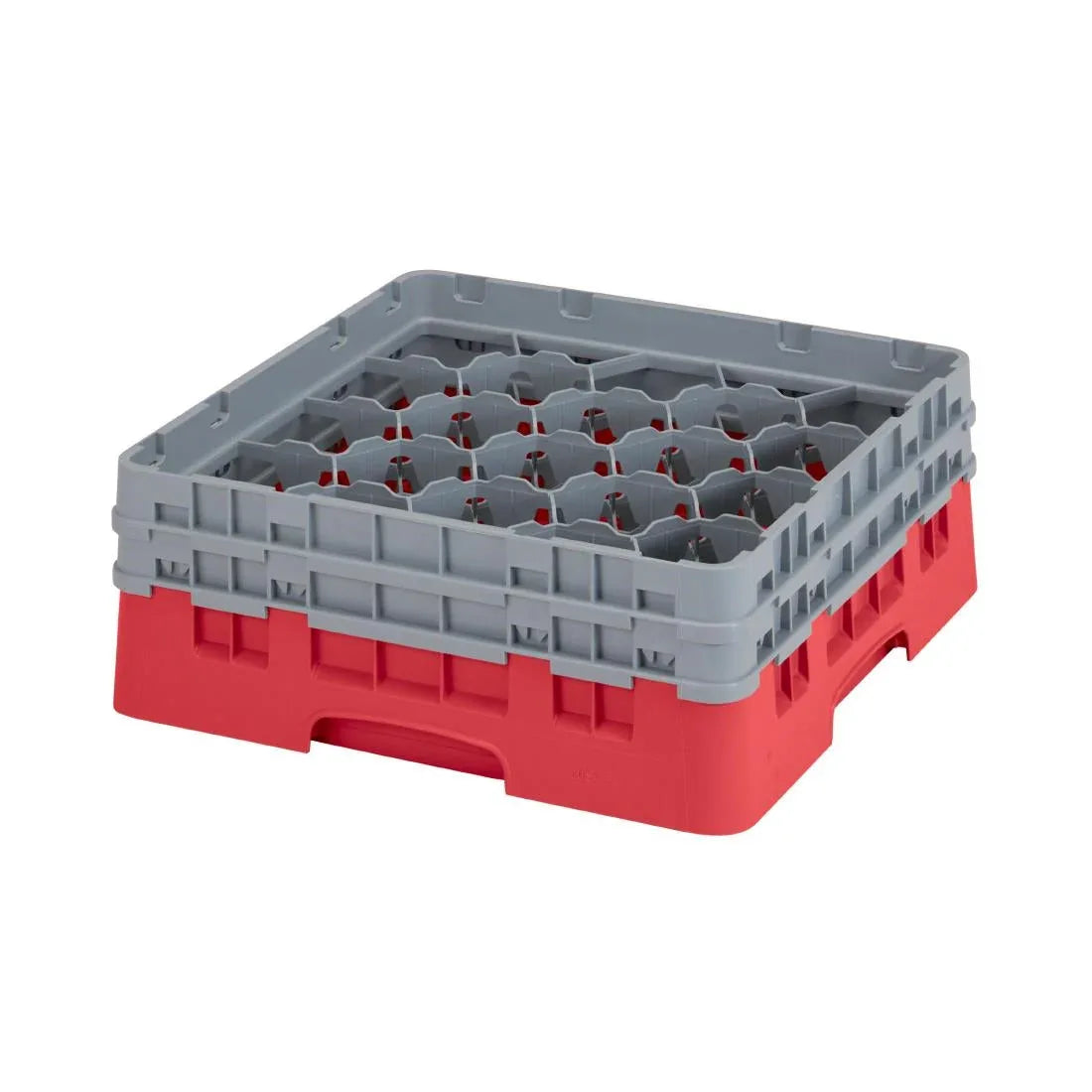 CZ204 Cambro Camrack Red 20 Compartments Max Glass Height 133mm - JD Catering Equipment Solutions Ltd