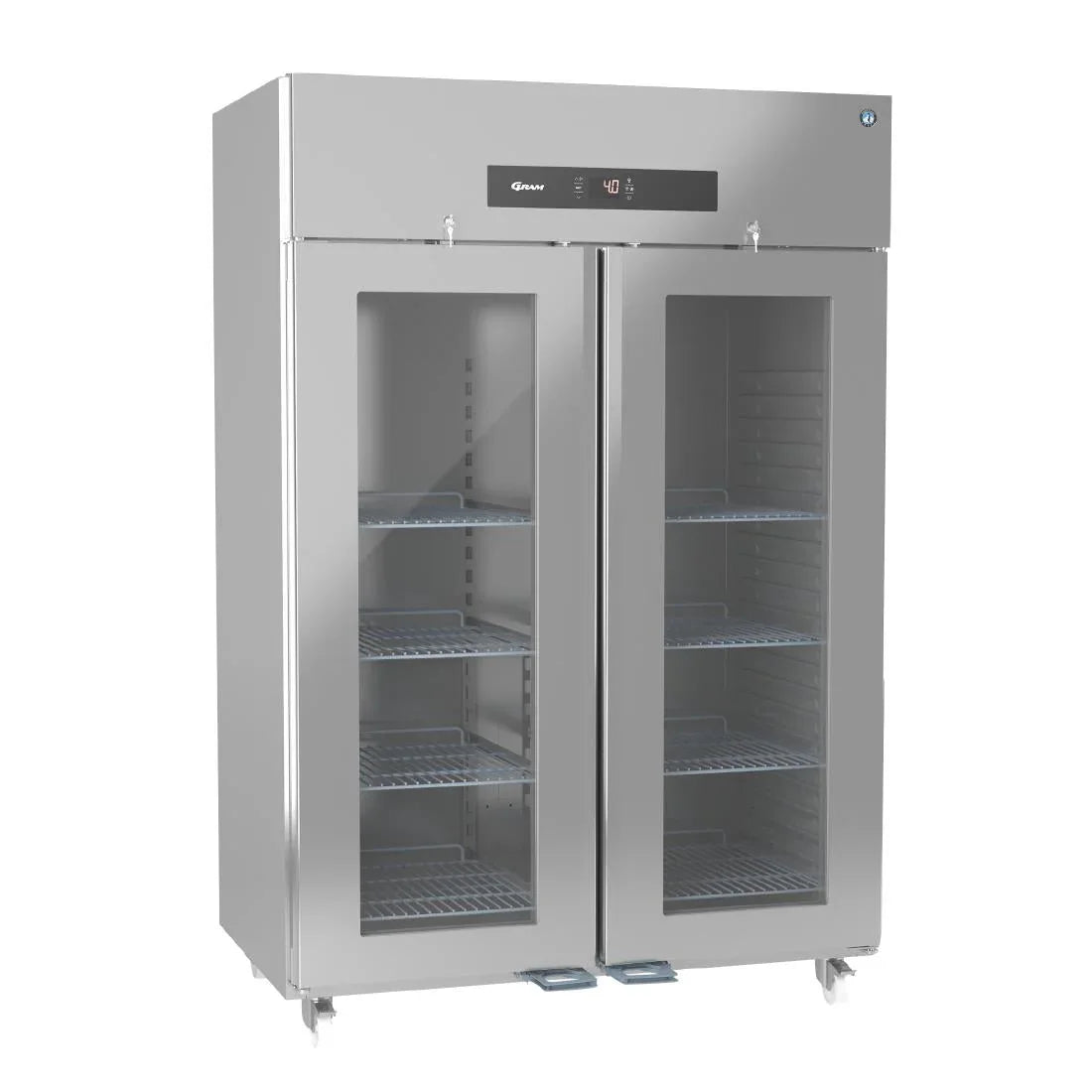 CZ236 Hoshizaki Premier Double Glass Door Refrigerator 2/1 Gastronorm KG140CU - JD Catering Equipment Solutions Ltd