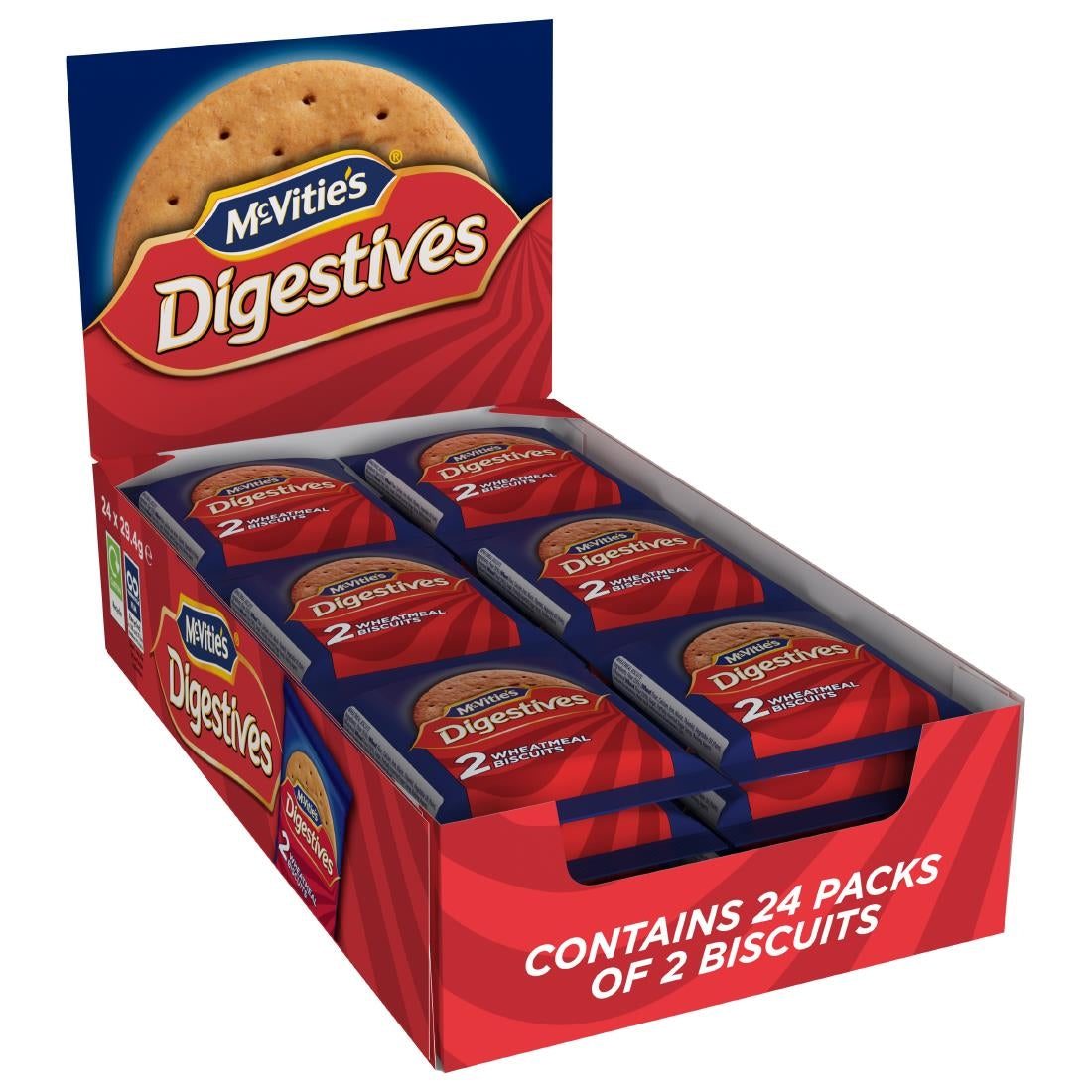 CZ290 McVitie's Digestives Twin Biscuit Packs (Pack of 24 x 2 Biscuits) JD Catering Equipment Solutions Ltd