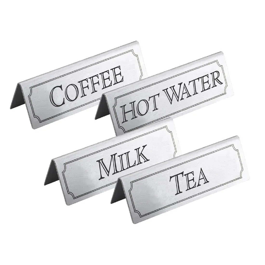 CZ429 Beaumont Hot Water Table Sign Stainless Steel - JD Catering Equipment Solutions Ltd