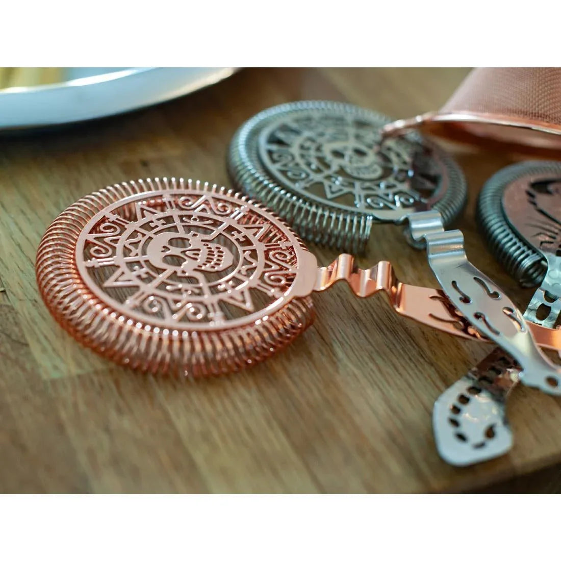 CZ661 Beaumont Copper Plated Skull Throwing Strainer - JD Catering Equipment Solutions Ltd