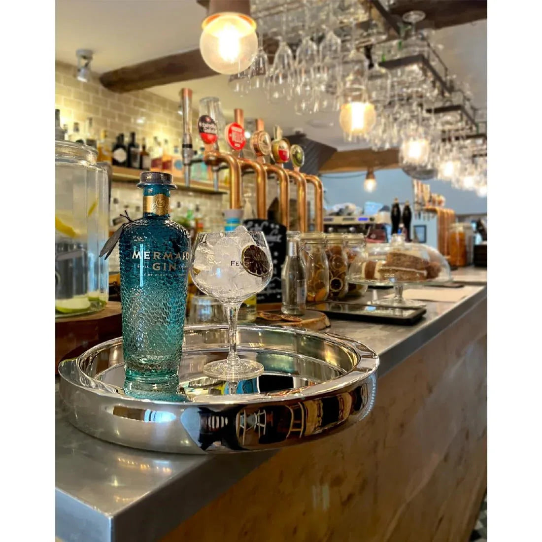 CZ674 Beaumont Mirrored Double Walled Waiters Tray 355mm - JD Catering Equipment Solutions Ltd