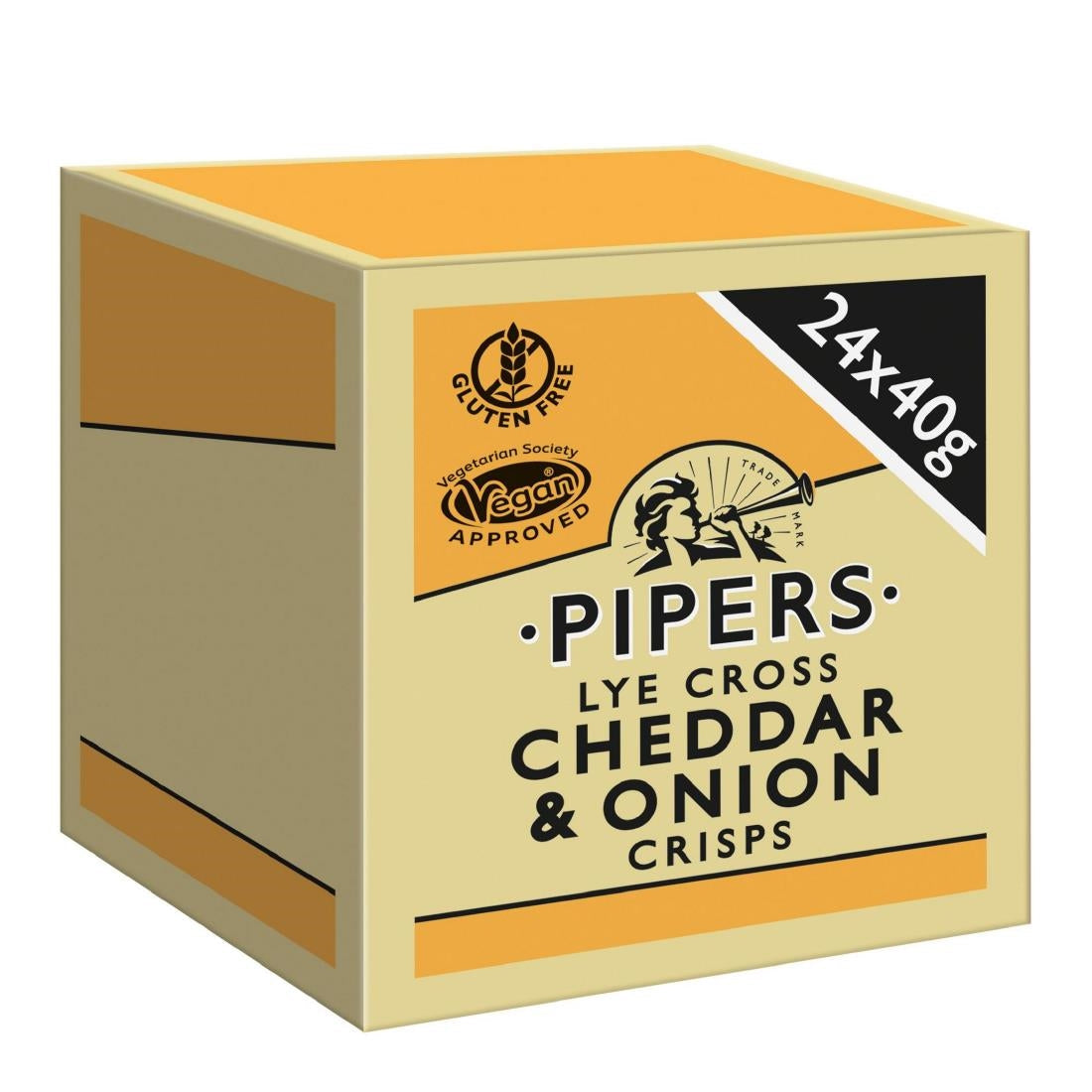 CZ701 Pipers Lye Cross Cheddar & Onion 40g (Pack of 24) JD Catering Equipment Solutions Ltd