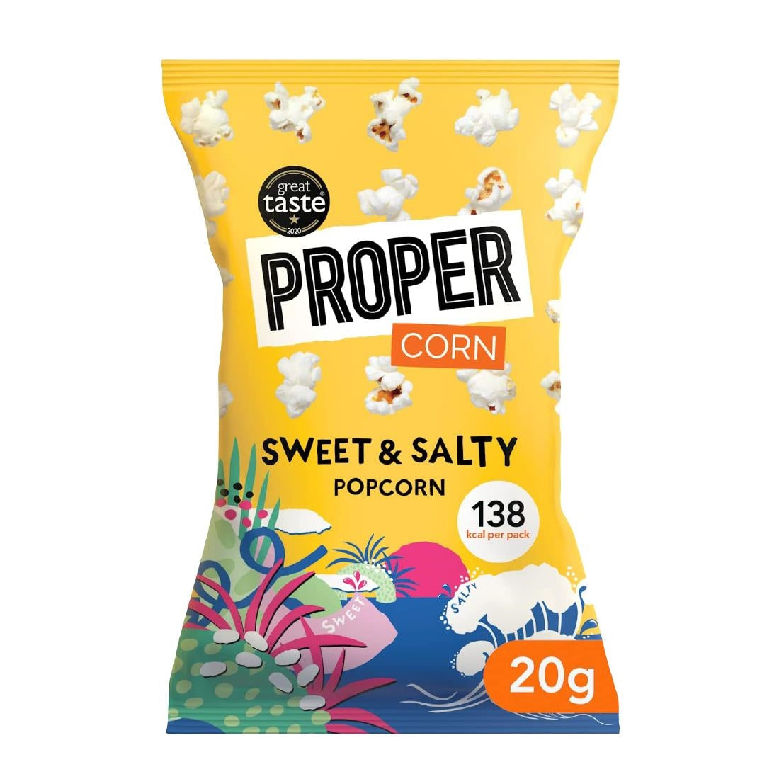 CZ726 Proper Corn Popcorn Sweet and Salty 24x20g JD Catering Equipment Solutions Ltd