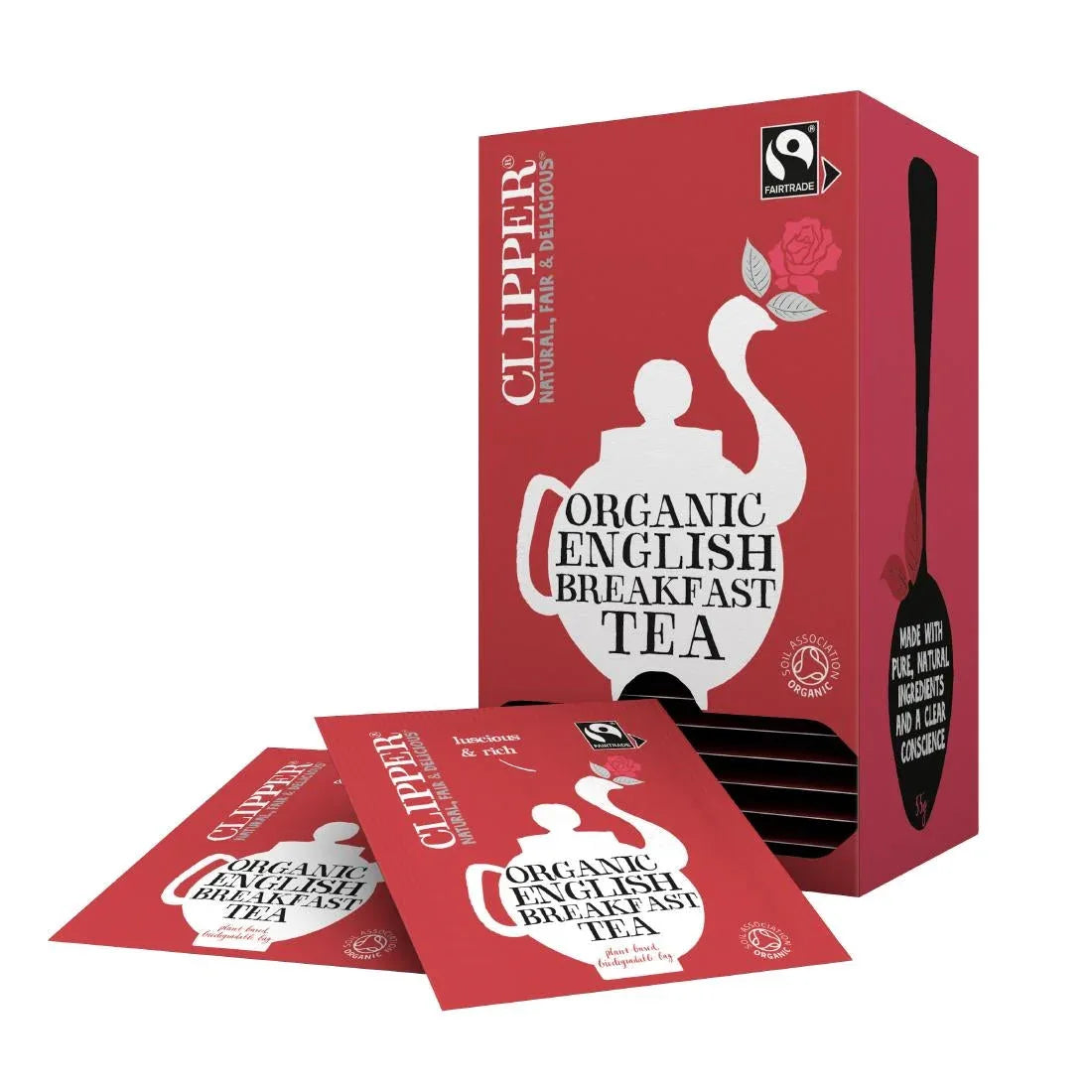 CZ728 Clipper Fairtrade Organic Speciality English Breakfast Tea Bag Envelopes (Pack 25) - JD Catering Equipment Solutions Ltd
