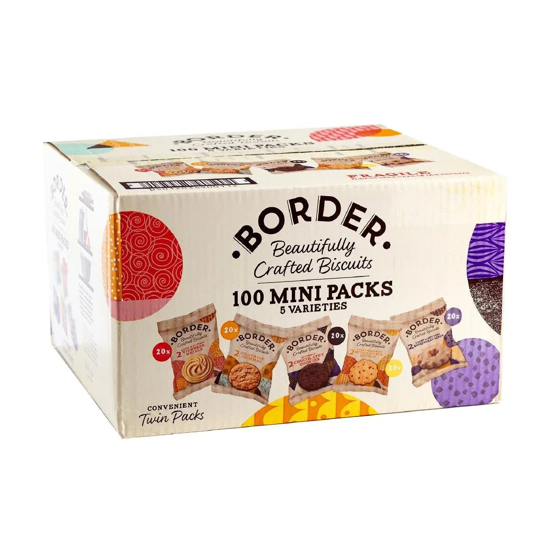 CZ749 Border Twin-Pack Biscuit Assortment 5 Varieties (100 Twin Packs) - JD Catering Equipment Solutions Ltd