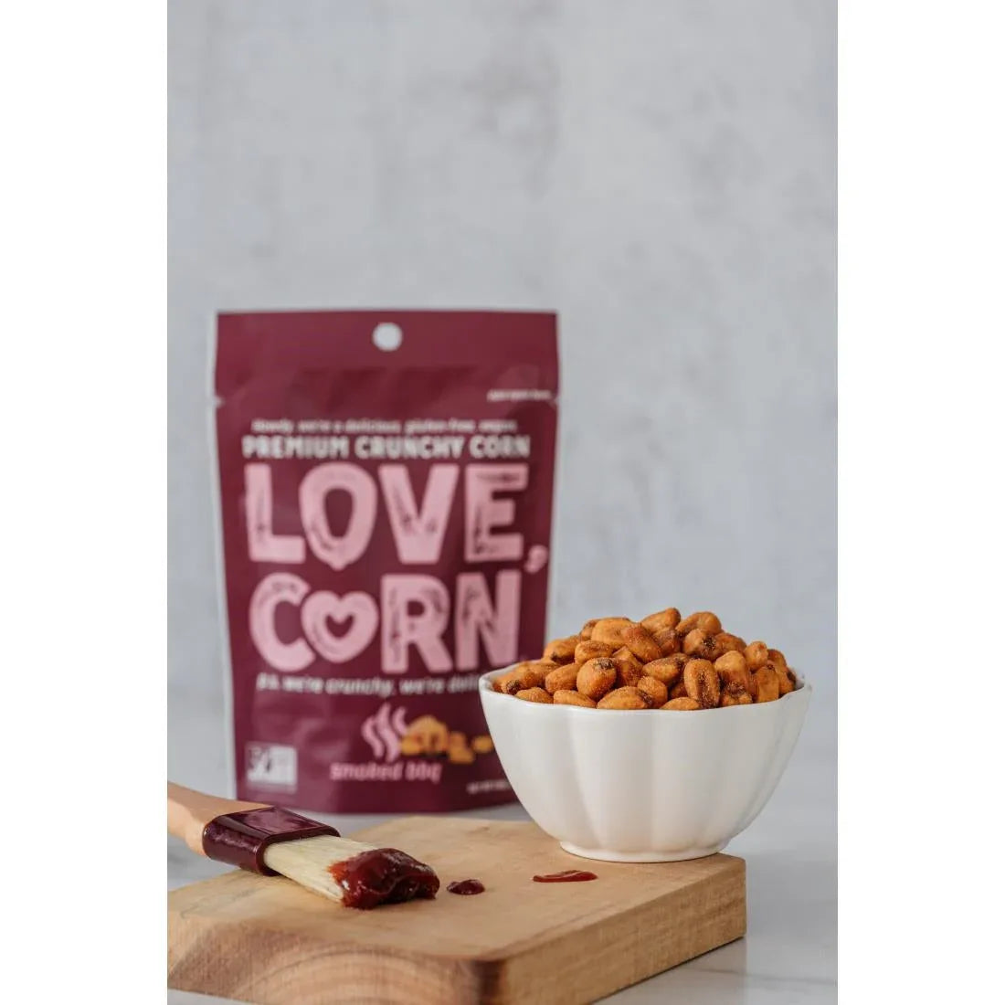 CZ752 LOVE CORN Crunchy Corn Snack BBQ (10x45g) - JD Catering Equipment Solutions Ltd