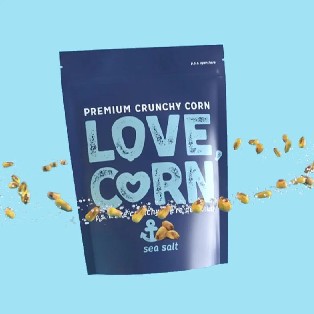 CZ753 LOVE CORN Crunchy Corn Snack Sea Salt (10x45g) - JD Catering Equipment Solutions Ltd