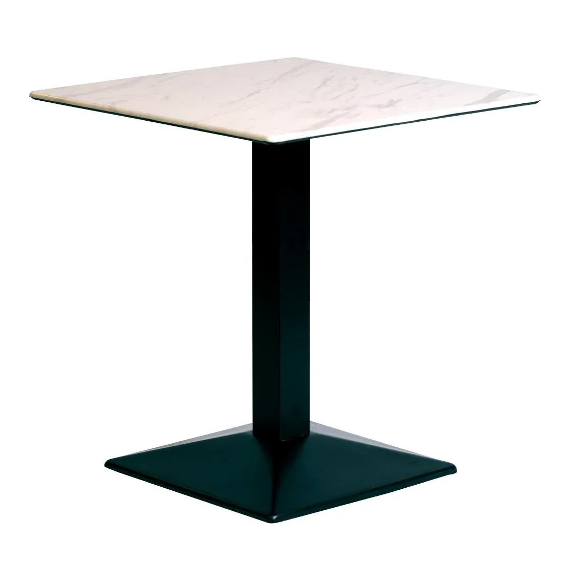 CZ814 Turin Metal Base Square Dining Table with Laminate Top Marble 700mm - JD Catering Equipment Solutions Ltd