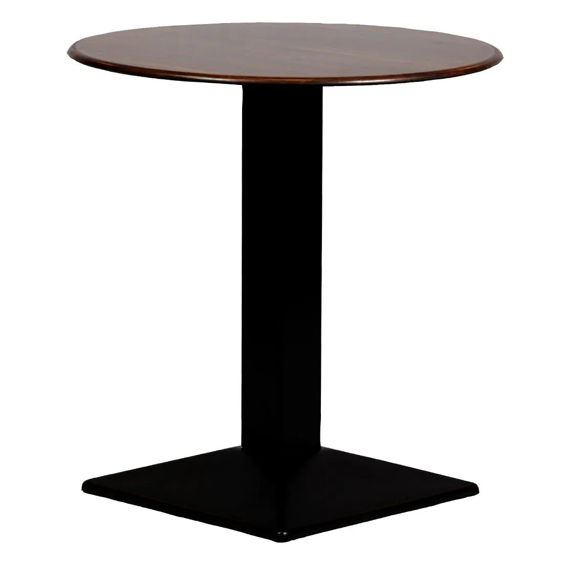 CZ821 Turin Metal Base Round Dining Table with Laminate Top Walnut 600mm - JD Catering Equipment Solutions Ltd
