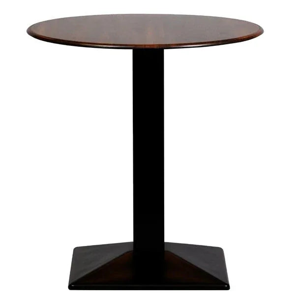 CZ821 Turin Metal Base Round Dining Table with Laminate Top Walnut 600mm - JD Catering Equipment Solutions Ltd