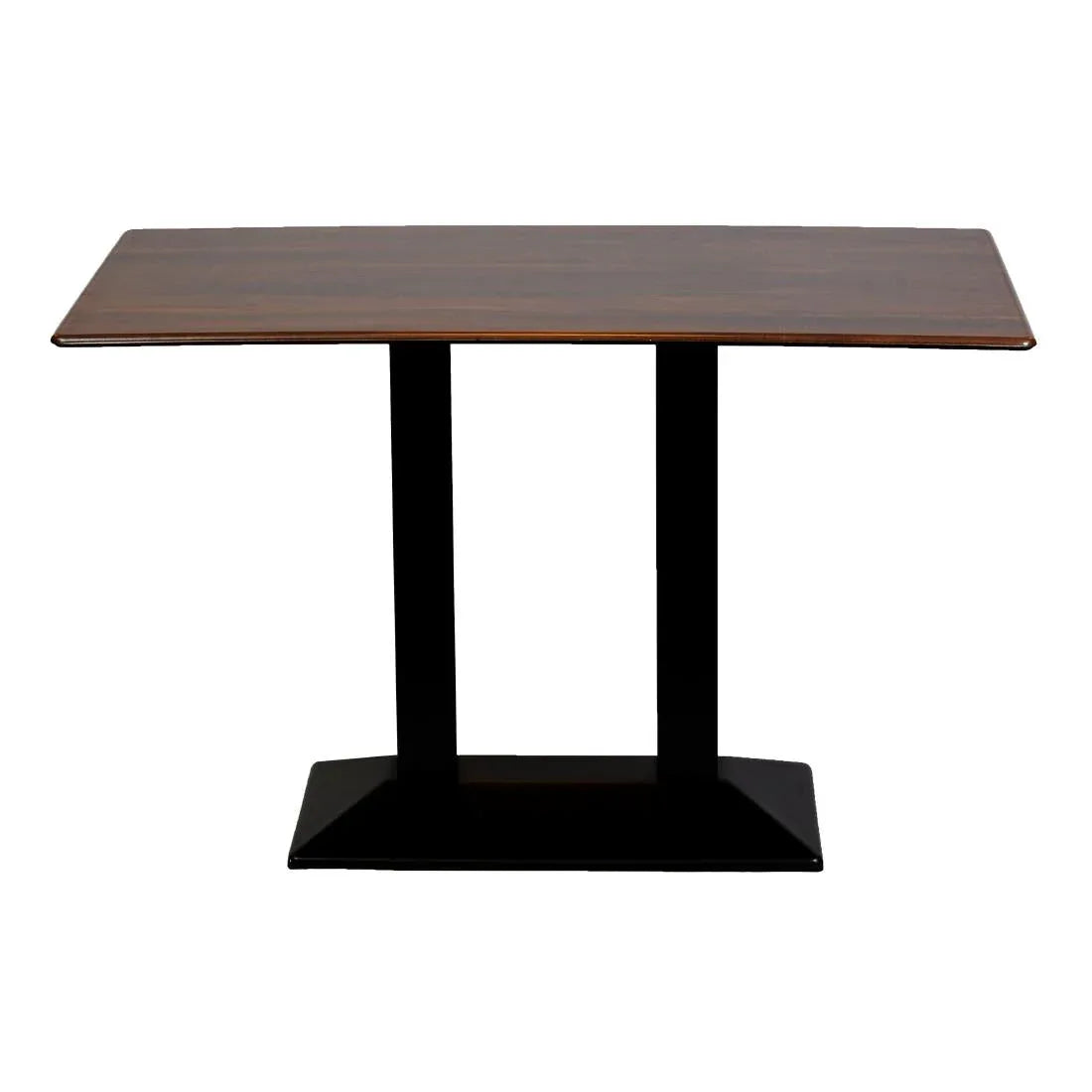 CZ825 Turin Metal Base Rectangular Dining Table with Laminate Top Walnut 1200x700mm - JD Catering Equipment Solutions Ltd
