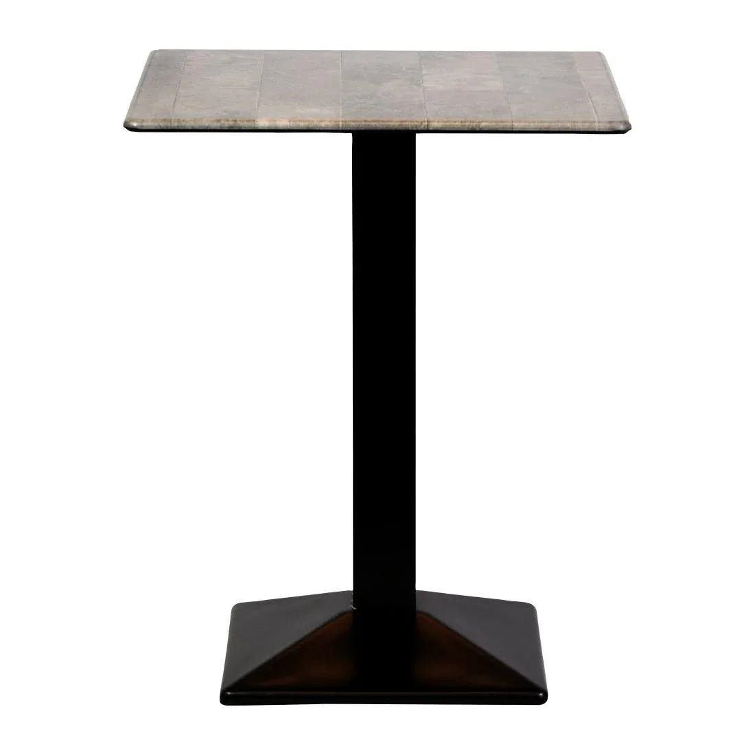 CZ831 Turin Metal Base Square Poseur Table with Laminate Top Concrete 700mm - JD Catering Equipment Solutions Ltd