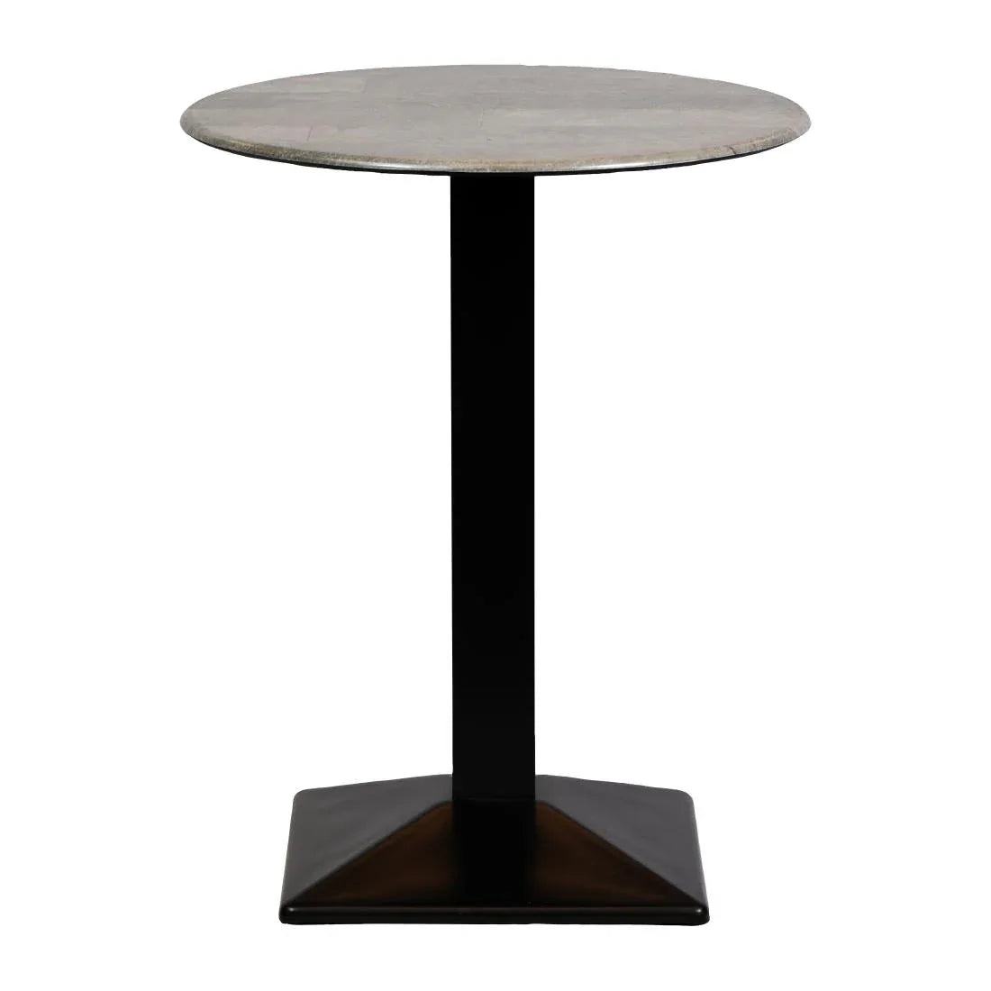CZ835 Turin Metal Base Round Poseur Table with Laminate Top Concrete 600mm - JD Catering Equipment Solutions Ltd