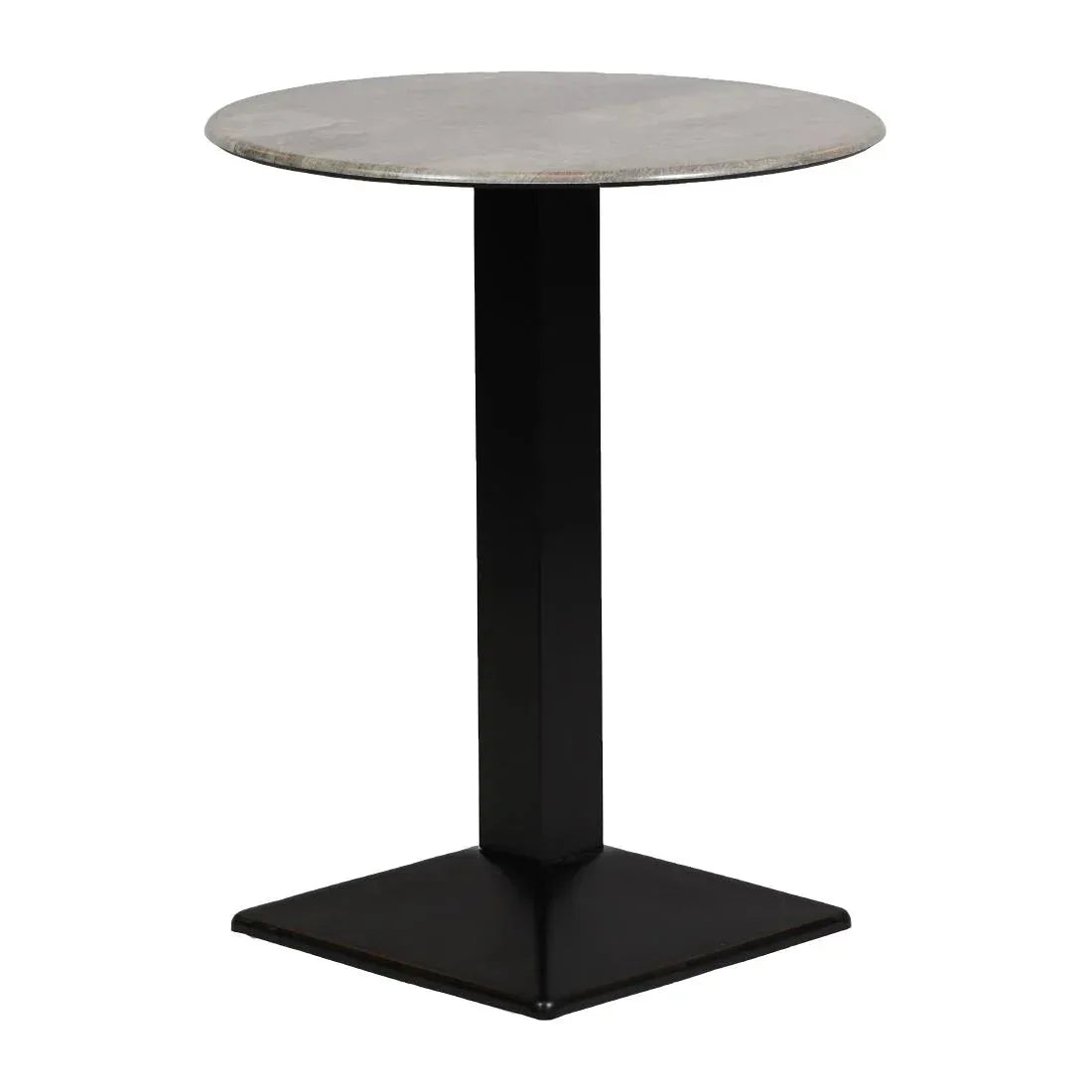 CZ835 Turin Metal Base Round Poseur Table with Laminate Top Concrete 600mm - JD Catering Equipment Solutions Ltd