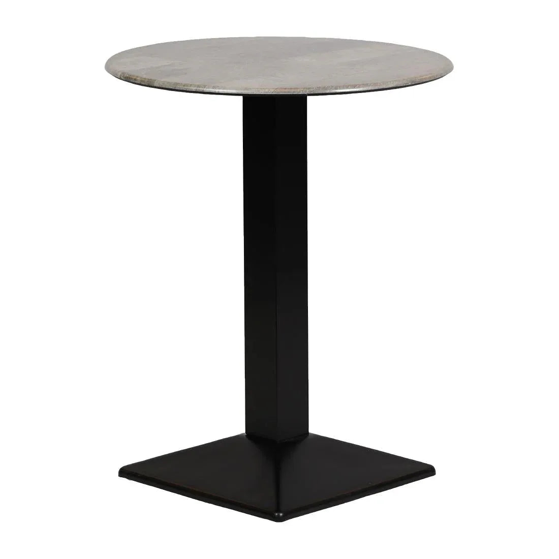 CZ835 Turin Metal Base Round Poseur Table with Laminate Top Concrete 600mm - JD Catering Equipment Solutions Ltd