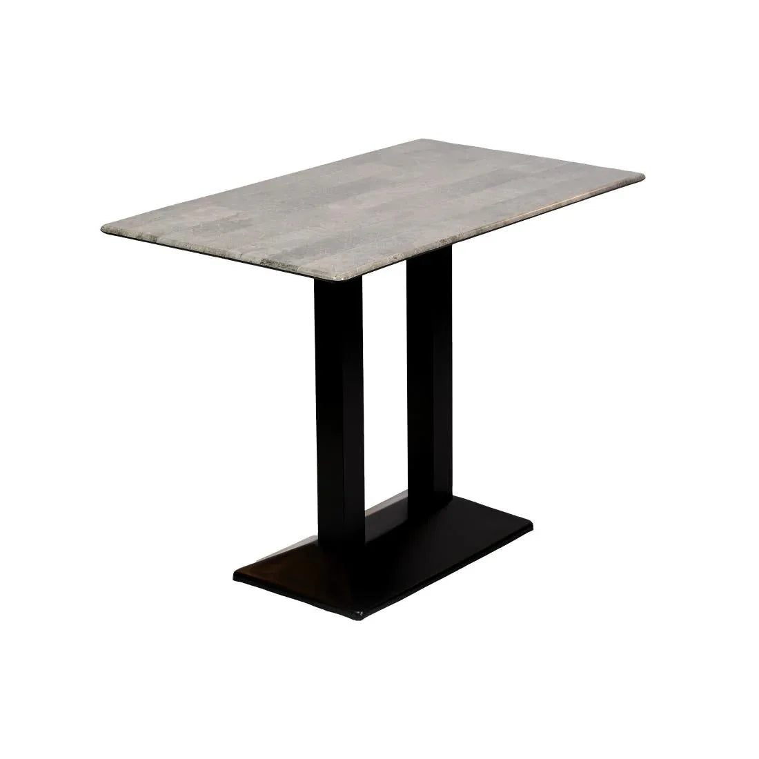 CZ839 Turin Metal Base Rectangular Poseur Table with Laminate Top Concrete 1200x700mm - JD Catering Equipment Solutions Ltd