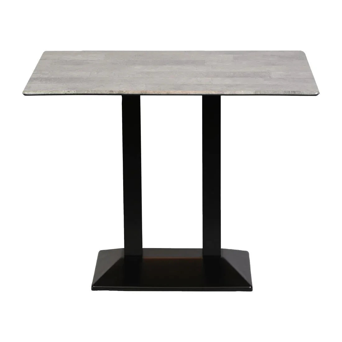 CZ839 Turin Metal Base Rectangular Poseur Table with Laminate Top Concrete 1200x700mm - JD Catering Equipment Solutions Ltd