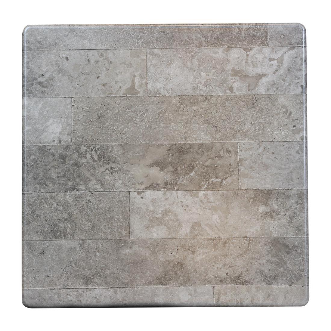 CZ847 Square Laminate Table Top Concrete 600mm - JD Catering Equipment Solutions Ltd