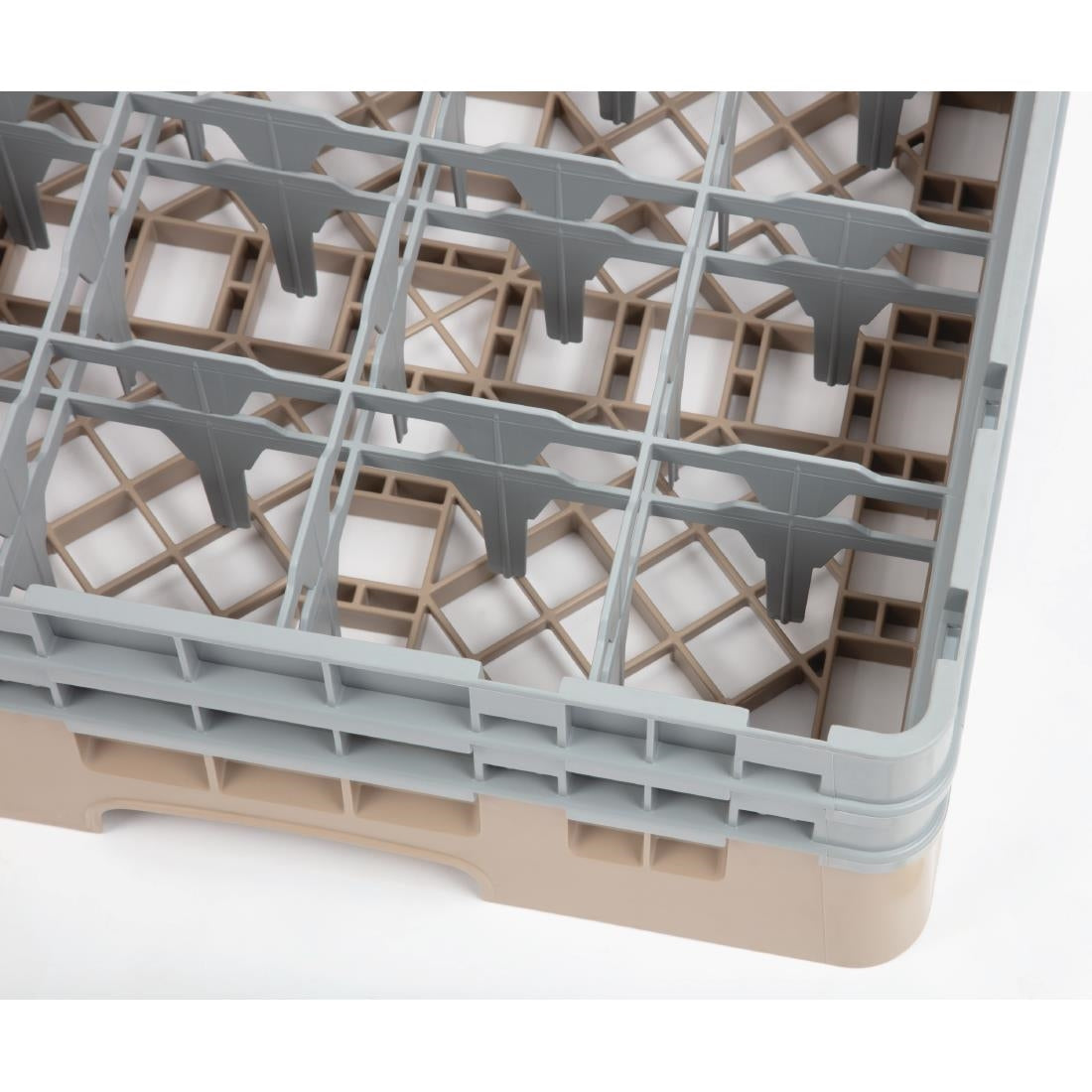 Cambro Camrack Beige 16 Compartments Max Glass Height 133mm JD Catering Equipment Solutions Ltd
