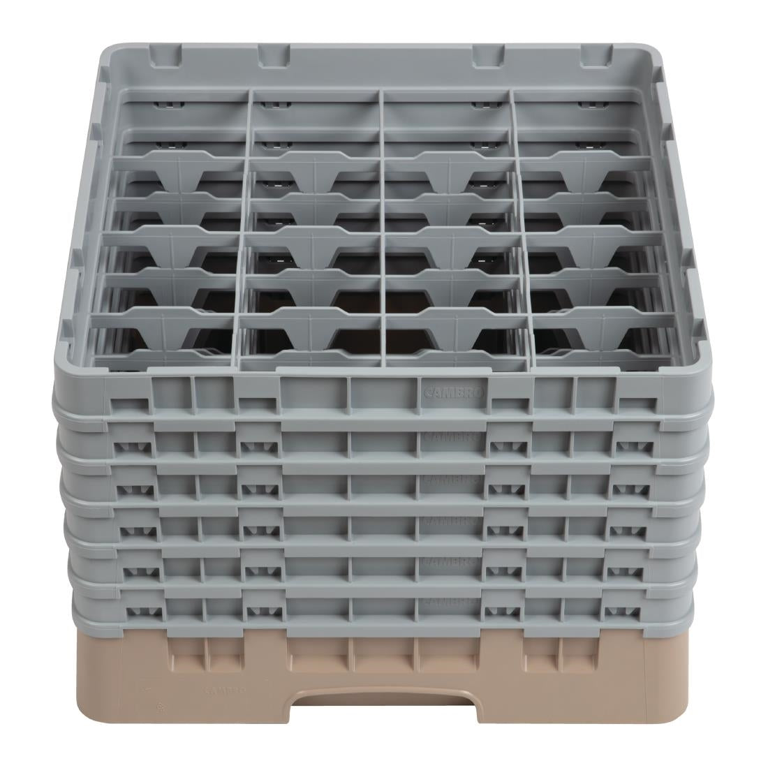 Cambro Camrack Beige 16 Compartments Max Glass Height 298mm JD Catering Equipment Solutions Ltd