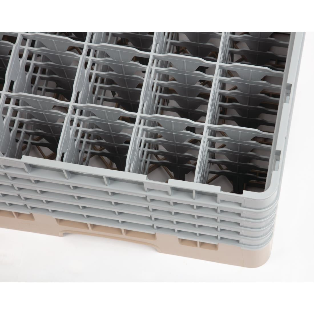 Cambro Camrack Beige 25 Compartments Max Glass Height 257mm JD Catering Equipment Solutions Ltd