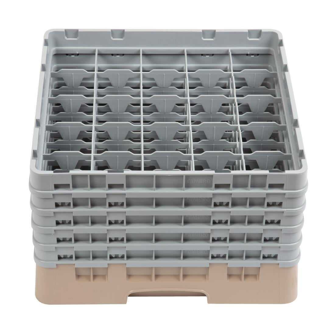 Cambro Camrack Beige 25 Compartments Max Glass Height 257mm JD Catering Equipment Solutions Ltd
