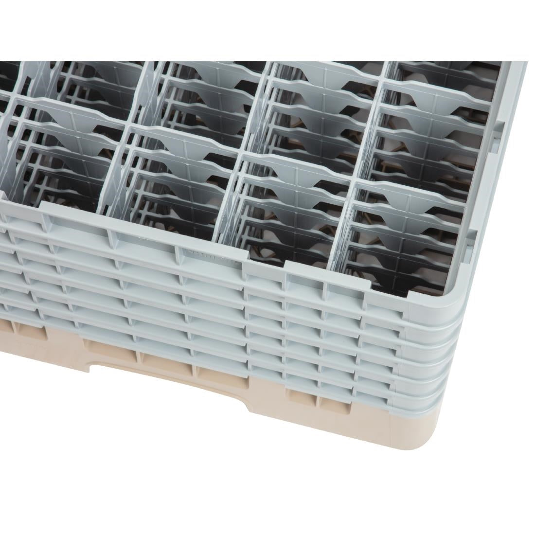 Cambro Camrack Beige 25 Compartments Max Glass Height 298mm JD Catering Equipment Solutions Ltd