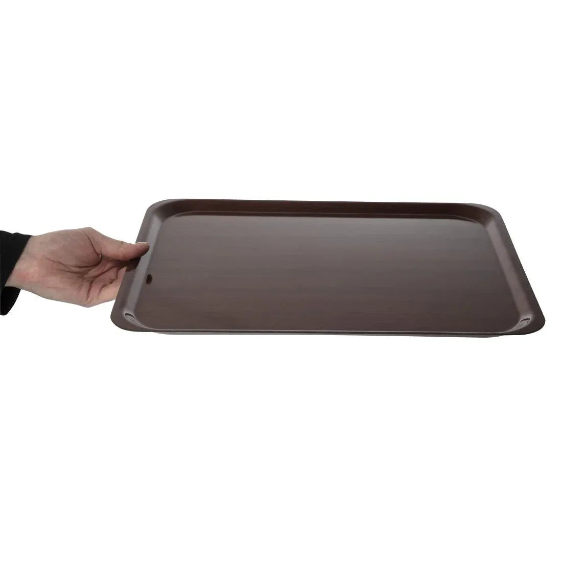 U417 Cambro Capri Laminate Canteen Tray Mahogany 460mm - JD Catering Equipment Solutions Ltd