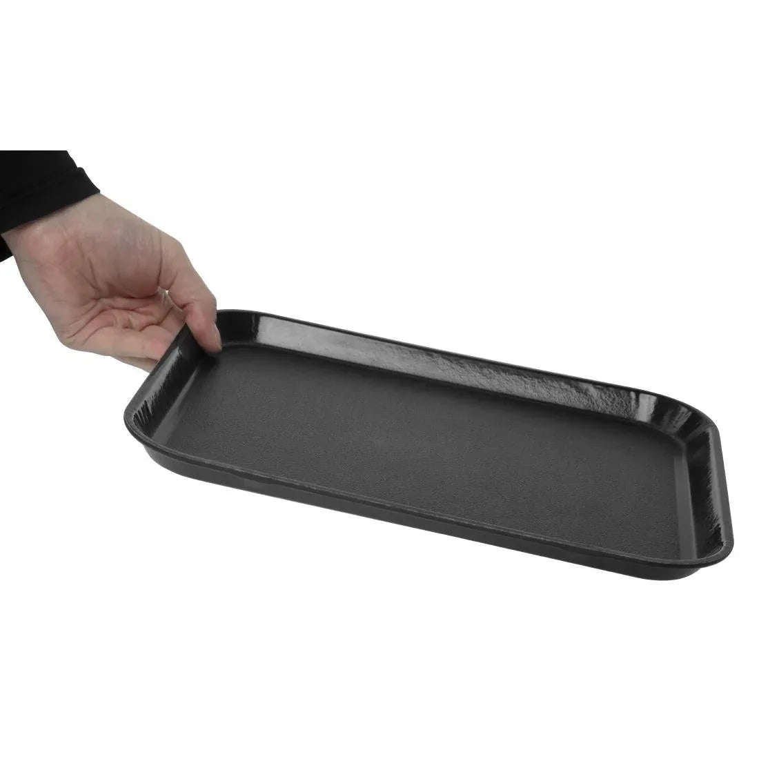 DS516 Cambro EpicTread Fibreglass Rectangular Non-Slip Tray Black 350mm - JD Catering Equipment Solutions Ltd