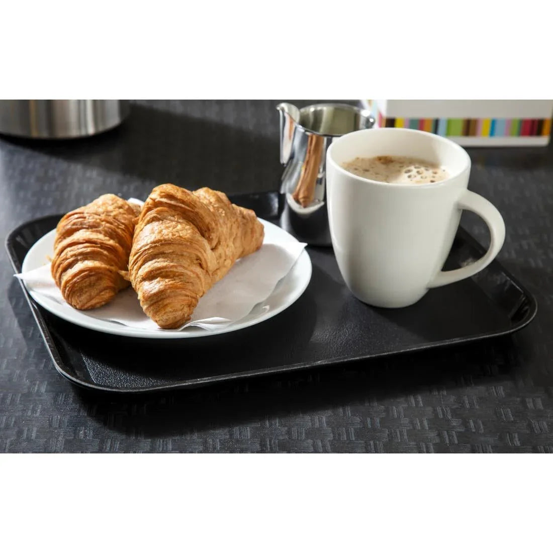 DS516 Cambro EpicTread Fibreglass Rectangular Non-Slip Tray Black 350mm - JD Catering Equipment Solutions Ltd