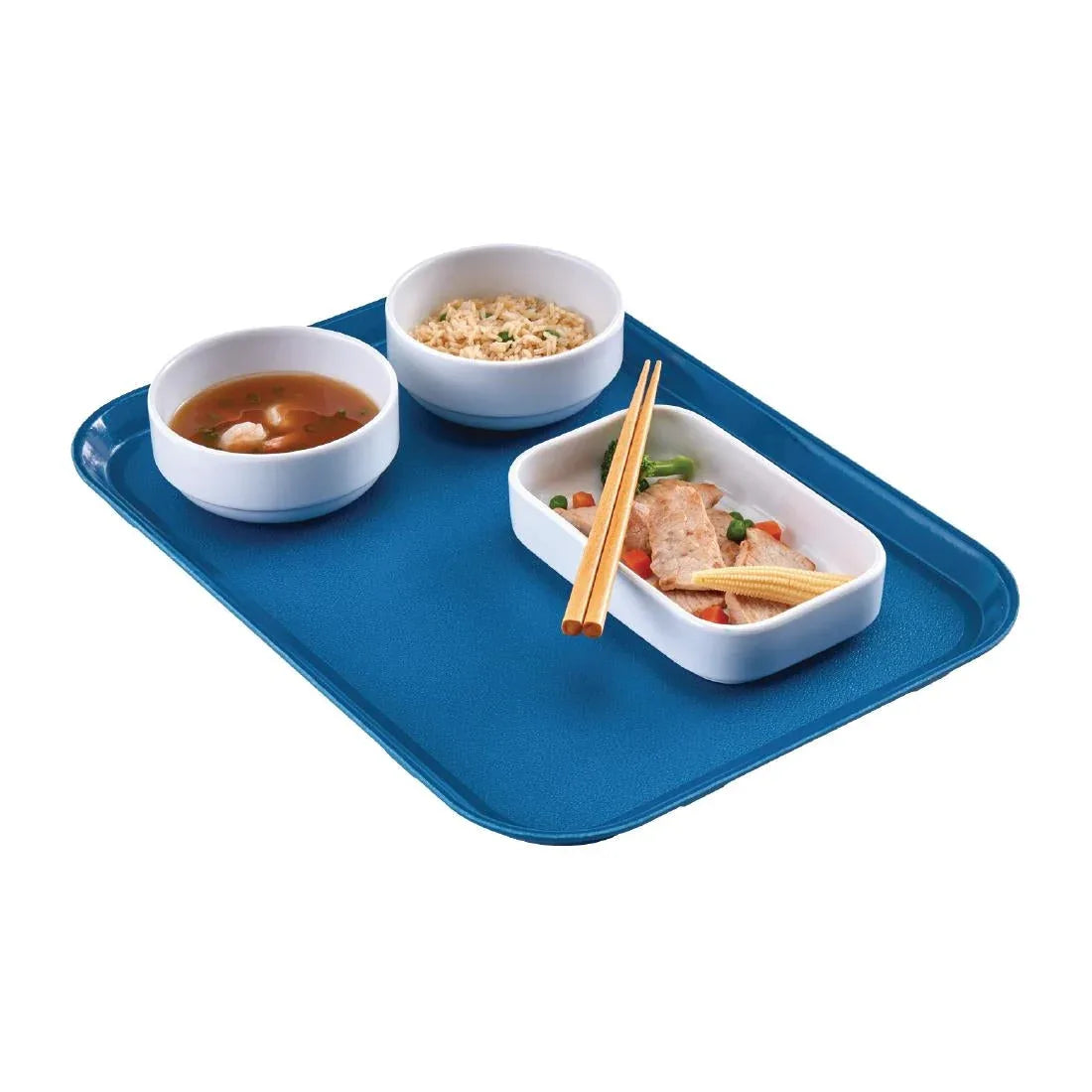 DS517 Cambro EpicTread Fibreglass Rectangular Non-Slip Tray Blue 350mm - JD Catering Equipment Solutions Ltd