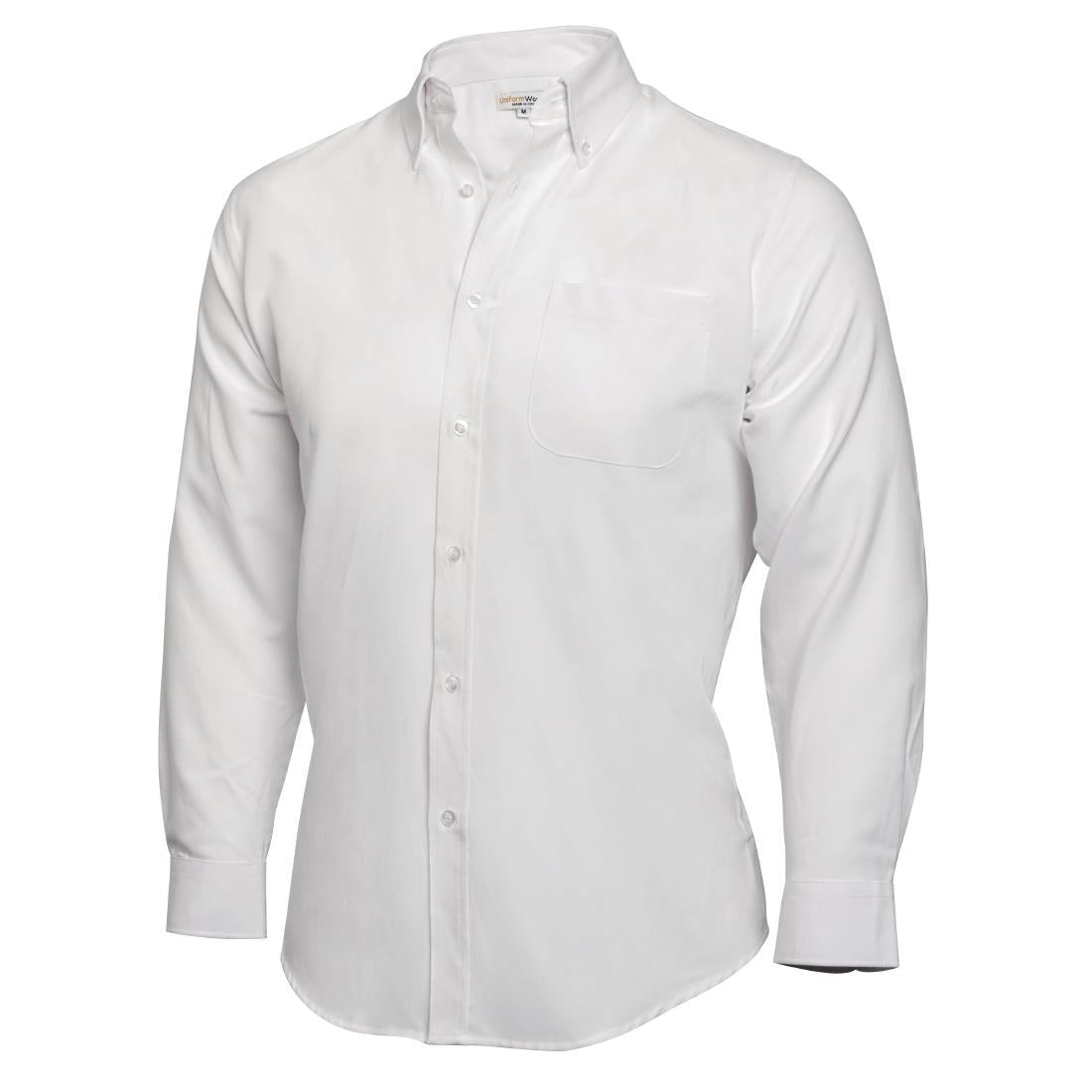 Chef Works Oxford Button Down Collar Shirt White JD Catering Equipment Solutions Ltd