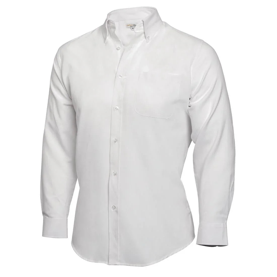 Chef Works Oxford Button Down Collar Shirt White JD Catering Equipment Solutions Ltd