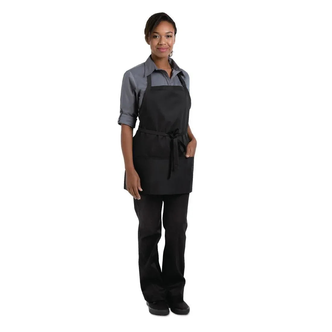 B691 Chef Works Three Pocket Bib Apron - JD Catering Equipment Solutions Ltd