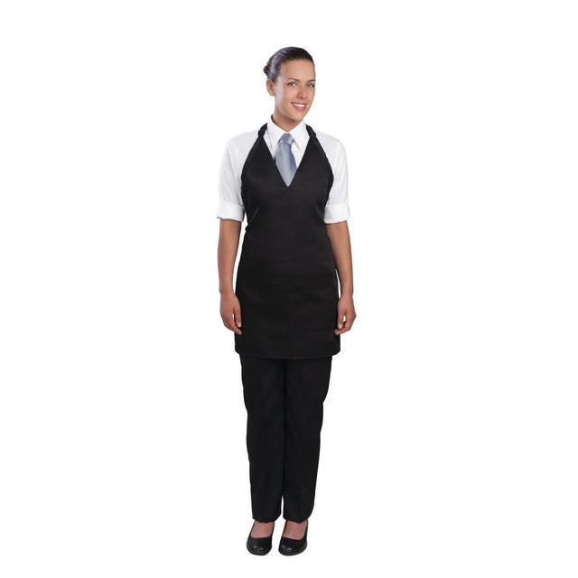 Chef Works Tuxedo Bib Apron Black JD Catering Equipment Solutions Ltd
