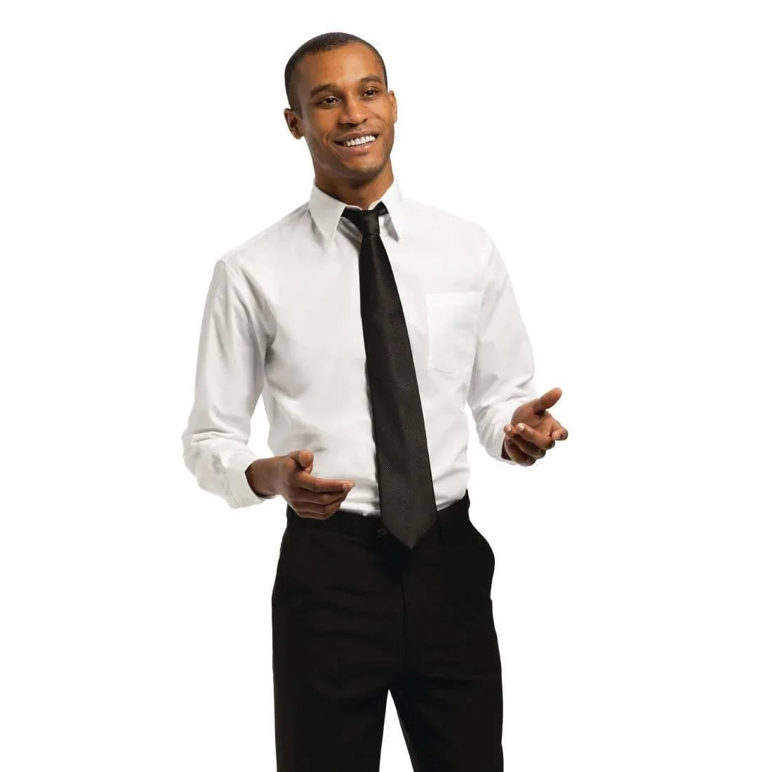 A730-L Chef Works Unisex Long Sleeve Shirt White - JD Catering Equipment Solutions Ltd