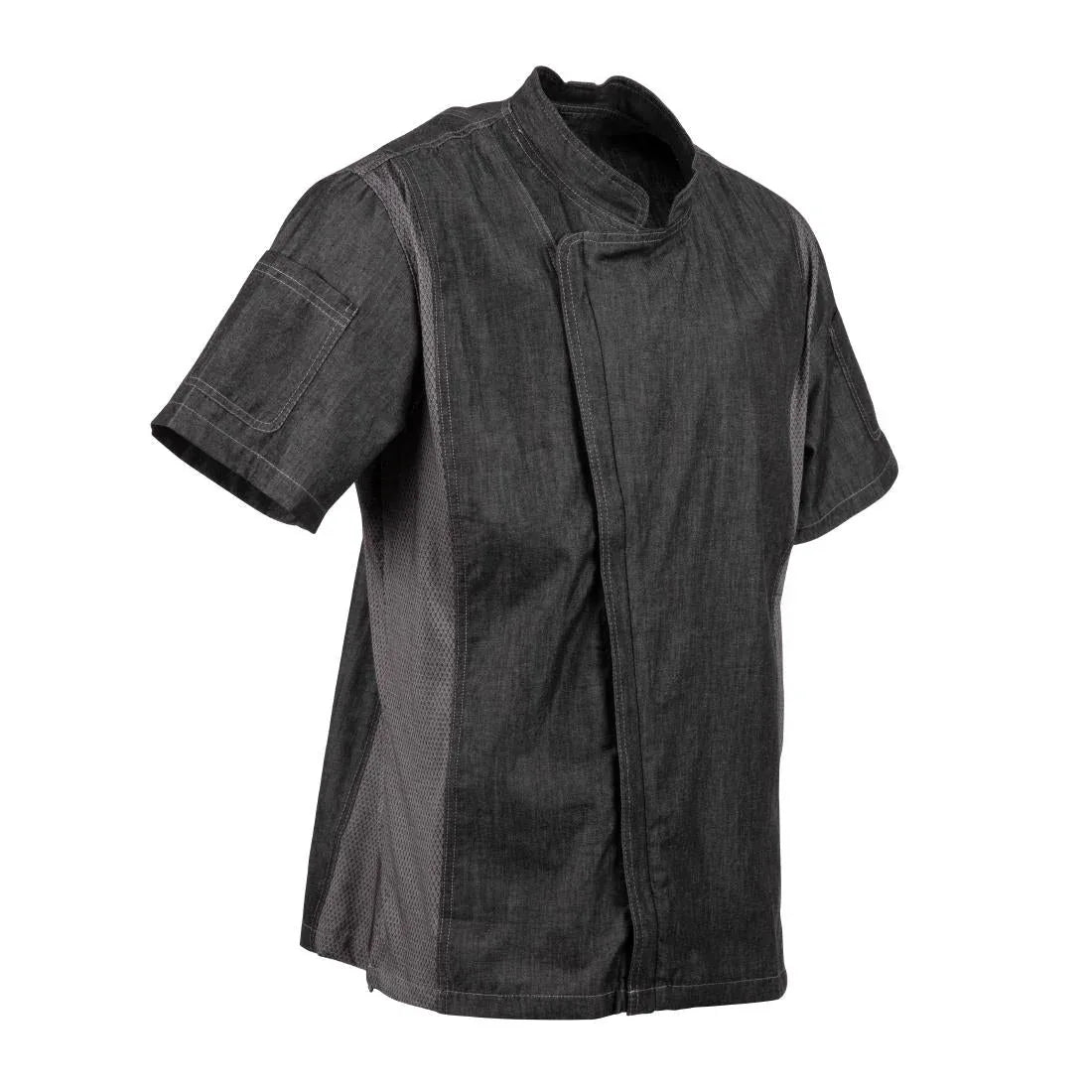 BB270-L Chef Works Urban Delancey Short Sleeve Denim Chefs Jacket - JD Catering Equipment Solutions Ltd